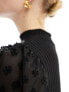 New Look 2 in 1 knitted top in black