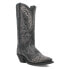 Фото #2 товара Laredo Regan Embroidered Studded Snip Toe Cowboy Womens Black Casual Boots 5222
