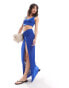 Фото #1 товара New Look crochet maxi wrap skirt in blue