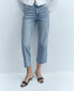 ფოტო #2 პროდუქტის Women's Straight-Fit Cropped Jeans