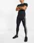 adidas Training Tech Fit 3 stripe leggings in black