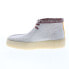 Фото #5 товара Clarks Wallabee Cup Boot 26167977 Mens White Suede Lace Up Chukkas Boots