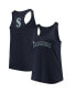 Фото #1 товара Women's Navy Seattle Mariners Plus Size Swing for the Fences Racerback Tank Top