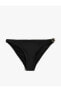 Slip Bikini Altı Taşlı Toka Detaylı Standart Bel Mat Kumaş