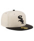 Фото #2 товара Men's Cream Chicago White Sox Game Night Leather Visor 59Fifty Fitted Hat