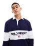 Фото #1 товара Polo Ralph Lauren Sport Capsule chest panel logo rugby shirt in navy