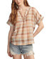 Фото #1 товара Women's Cotton Striped Dolman Popover Shirt