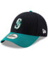 Men's Navy, Aqua Seattle Mariners League 9Forty Adjustable Hat