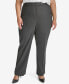 Plus Size Pinstriped Straight-Leg Pants