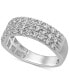 ფოტო #1 პროდუქტის Diamond Triple Row Band (1 ct. t.w.) in 14k White Gold