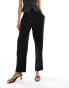 Object Tall tapered ankle grazer trousers in black