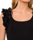 Фото #3 товара Women's Ruffle Sleeveless Rib Knit Tank Top