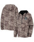 Women's Leopard Brooklyn Nets Gabriella Windbreaker Half-Zip Hoodie