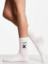 COLLUSION Unisex logo sock in white