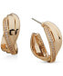 Фото #1 товара Серьги Anne Klein Gold-Tone Crossover Hoops