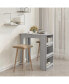 Bar Table with Storage Rack Gray Sonoma 40.2"x19.7"x40.7" Engineered Wood