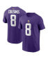 Фото #1 товара Men's Kirk Cousins Purple Minnesota Vikings Player Name and Number T-shirt