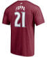 Фото #4 товара Men's Peter Forsberg Burgundy Colorado Avalanche Authentic Stack Retired Player Nickname Number T-shirt