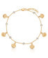 ფოტო #1 პროდუქტის 18k Gold Plated Scallop Shell Charm Anklet