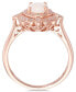 ფოტო #3 პროდუქტის Aurora by EFFY® Opal (5/8 ct. t.w.) and Diamond (1/6 ct. t.w.) Oval Ring in 14k Rose Gold