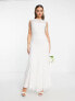 Starlet Bridal exclusive cap sleeve fringe maxi dress in ivory