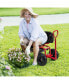 Фото #5 товара Rolling Garden Cart Height Adjustable Scooter with Swivel Seat & Tool Storage