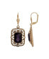 Crystal Octagon Leverback Earrings