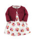 ფოტო #1 პროდუქტის Baby Girls Cotton Dress and Cardigan Set, Autumn Rose