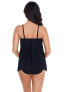 Фото #3 товара Miraclesuit Women's Poppy Peephole High Neckline Tankini Top, Tamarind, 12