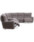 Фото #6 товара Deklyn 129" 6-Pc. Zero Gravity Fabric Sectional with 3 Power Recliners & 1 Console, Created for Macy's