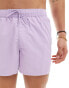 ASOS DESIGN swim shorts in short length with aztec side stripe in purple lila, 2XS - W28 - фото #4