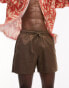 Фото #1 товара Topman swim shorts in brown