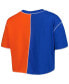 Фото #3 товара Women's Royal, Orange Florida Gators Colorblock Cropped T-shirt