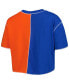 ფოტო #3 პროდუქტის Women's Royal, Orange Florida Gators Colorblock Cropped T-shirt