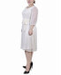 ფოტო #3 პროდუქტის Plus Size 3/4 Sleeve Clip Dot Dress