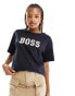 Фото #2 товара BOSS bold logo t-shirt in navy