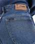 Lee Rider Classic relaxed straight fit jeans in mid blue with contrast sides