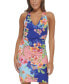 Фото #3 товара Women's Printed V-Neck Sleeveless Dress