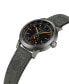 ფოტო #2 პროდუქტის Men's Driscoll Three Hand Date Gray Dark Genuine Leather Strap Watch, 46mm