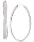 ფოტო #1 პროდუქტის Satin-Finished Hoop Earrings in Platinum over Sterling Silver