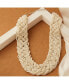 Фото #2 товара Women's White Beaded Cluster Necklace