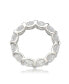 Suzy Levian Sterling Silver Cubic Zirconia Round U-Shape Eternity Band Ring