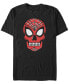 Фото #1 товара Marvel Men's Spider-Man Sugar Skull Big Face Mask Short Sleeve T-Shirt