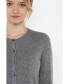 Фото #2 товара Women's 100% Cashmere Button Front Long Sleeve Crewneck Cardigan Sweater