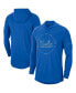 Фото #1 товара Men's Blue UCLA Bruins Campus Tri-Blend Performance Long Sleeve Hooded T-shirt