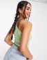 Фото #4 товара Daisy Street asymmetric crop top in mint rib