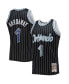 Men's Penny Hardaway Black Orlando Magic 1994-95 Hardwood Classics 75th Anniversary Diamond Swingman Jersey Черный, Small - фото #2