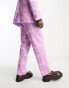 Viggo Isco check suit trousers in purple