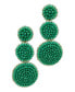 ფოტო #1 პროდუქტის Green Beaded Drop Earring