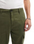 New Look cargo trouser in dark khaki W32 L30 - фото #4